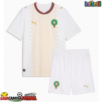 Camisa de Futebol Marrocos Equipamento Secundário Infantil Mundo 2026 Manga Curta (+ Calças curtas)